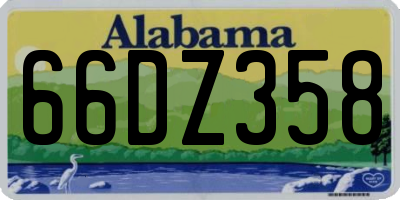 AL license plate 66DZ358