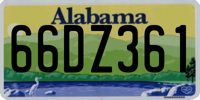 AL license plate 66DZ361