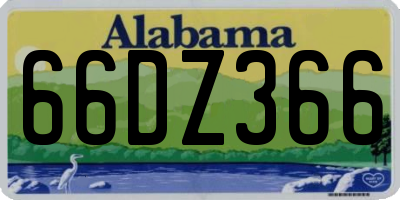 AL license plate 66DZ366