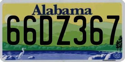 AL license plate 66DZ367