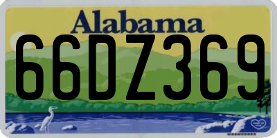 AL license plate 66DZ369