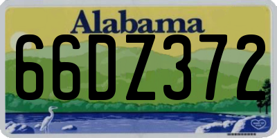 AL license plate 66DZ372