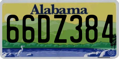AL license plate 66DZ384