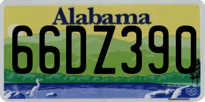 AL license plate 66DZ390