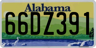 AL license plate 66DZ391