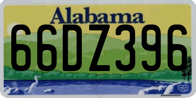 AL license plate 66DZ396