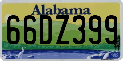 AL license plate 66DZ399