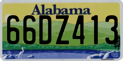 AL license plate 66DZ413