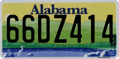 AL license plate 66DZ414