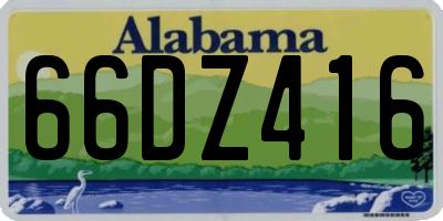 AL license plate 66DZ416