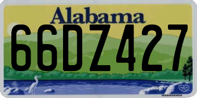 AL license plate 66DZ427