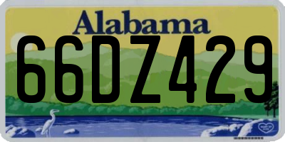 AL license plate 66DZ429