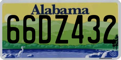 AL license plate 66DZ432