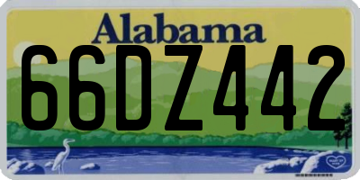 AL license plate 66DZ442