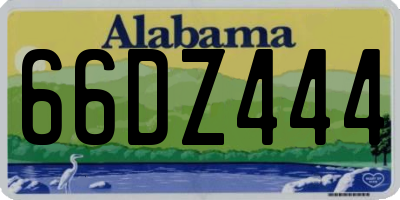 AL license plate 66DZ444