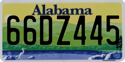 AL license plate 66DZ445