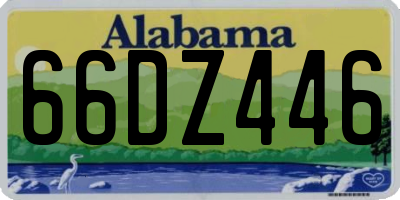 AL license plate 66DZ446