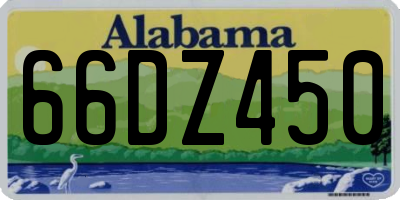 AL license plate 66DZ450