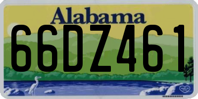 AL license plate 66DZ461