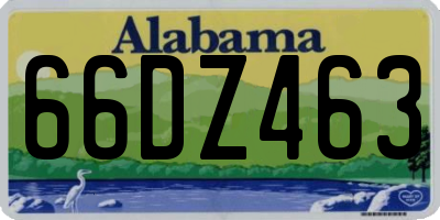 AL license plate 66DZ463