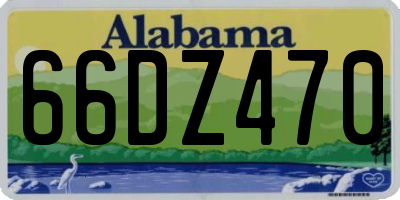 AL license plate 66DZ470