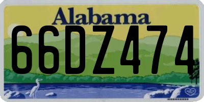 AL license plate 66DZ474