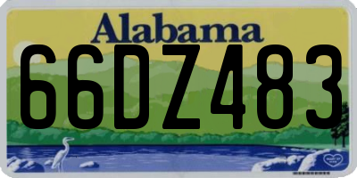 AL license plate 66DZ483