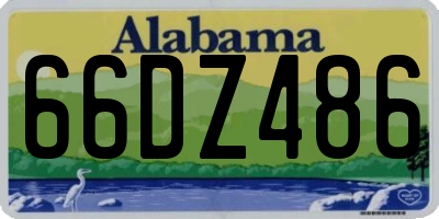 AL license plate 66DZ486