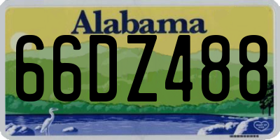 AL license plate 66DZ488