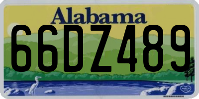 AL license plate 66DZ489