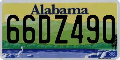 AL license plate 66DZ490