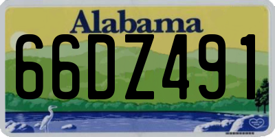 AL license plate 66DZ491