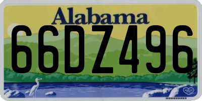 AL license plate 66DZ496