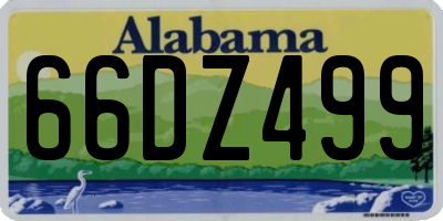 AL license plate 66DZ499