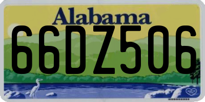 AL license plate 66DZ506