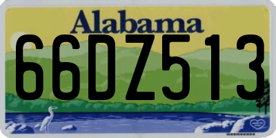 AL license plate 66DZ513