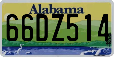 AL license plate 66DZ514