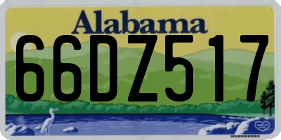 AL license plate 66DZ517