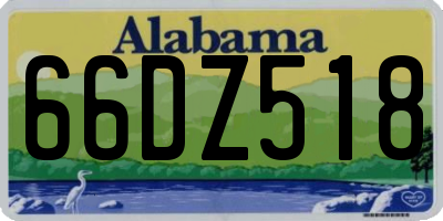 AL license plate 66DZ518