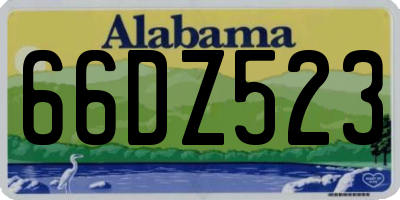 AL license plate 66DZ523