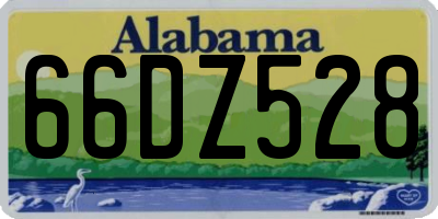 AL license plate 66DZ528