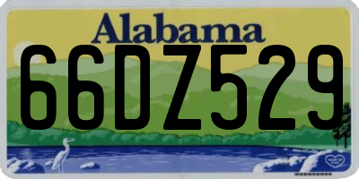 AL license plate 66DZ529