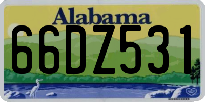 AL license plate 66DZ531