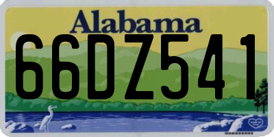 AL license plate 66DZ541