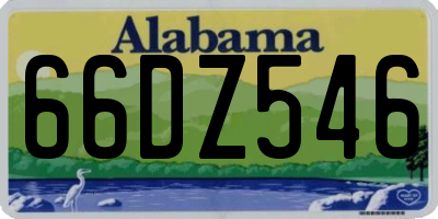 AL license plate 66DZ546