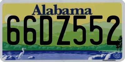 AL license plate 66DZ552