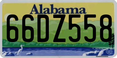AL license plate 66DZ558