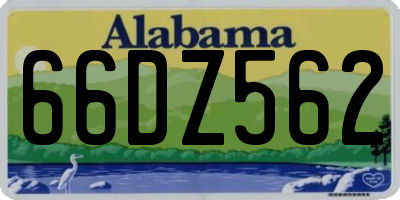 AL license plate 66DZ562