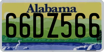 AL license plate 66DZ566