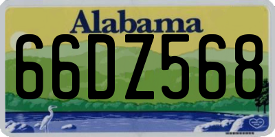 AL license plate 66DZ568